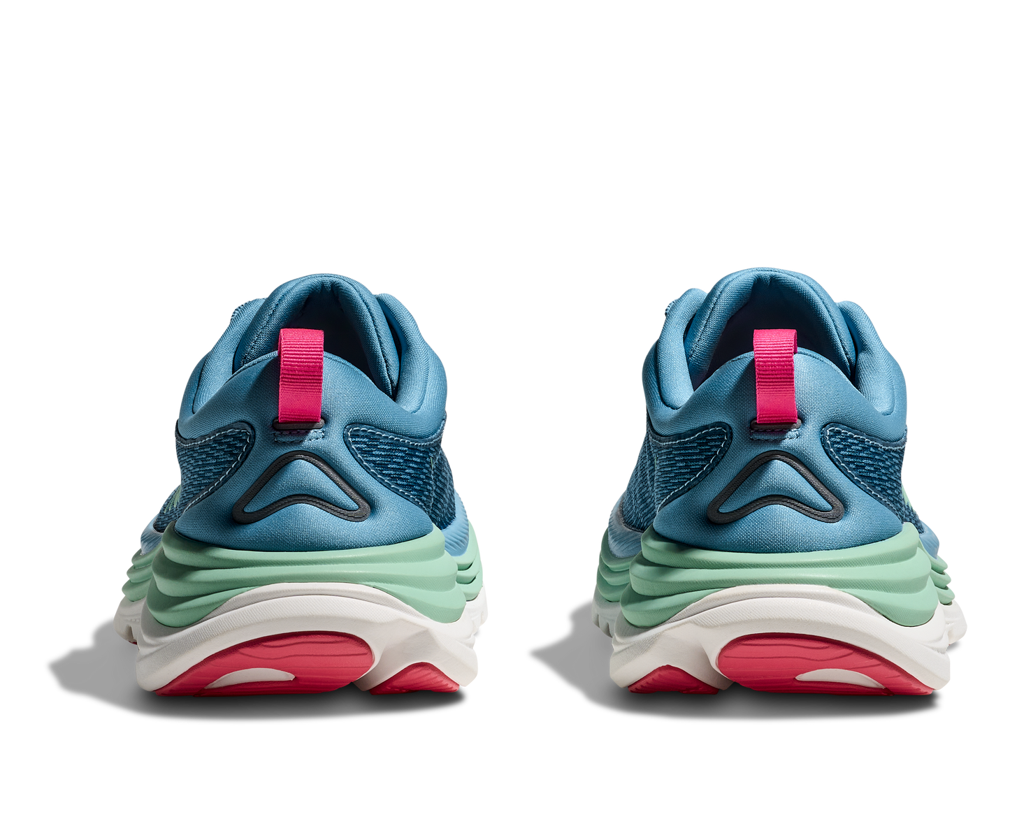 skomodell till dam. Denna modell är rymlig i passformen jämfört med andra Hoka skor. Här har ni Hokas stabilaste sko med pronationsstöd. Blå färg i grunden med detaljer i grönt och rosa. Perfekt för löpningen eller arbetspasset där du behöver mycket dämpning.