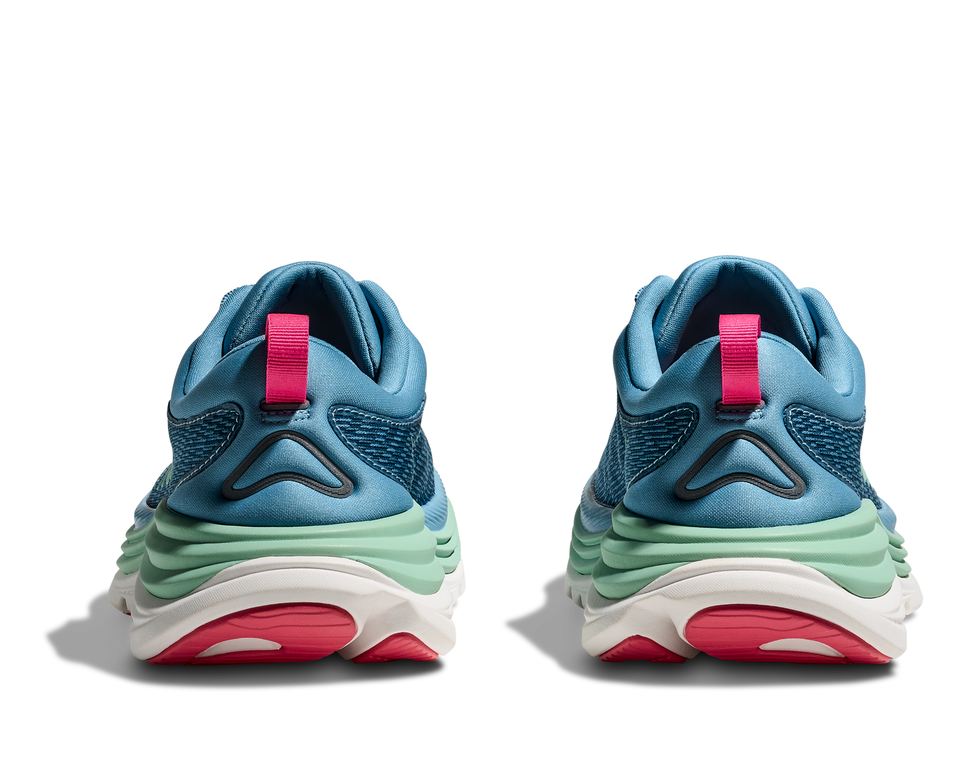 skomodell till dam. Denna modell är rymlig i passformen jämfört med andra Hoka skor. Här har ni Hokas stabilaste sko med pronationsstöd. Blå färg i grunden med detaljer i grönt och rosa. Perfekt för löpningen eller arbetspasset där du behöver mycket dämpning.