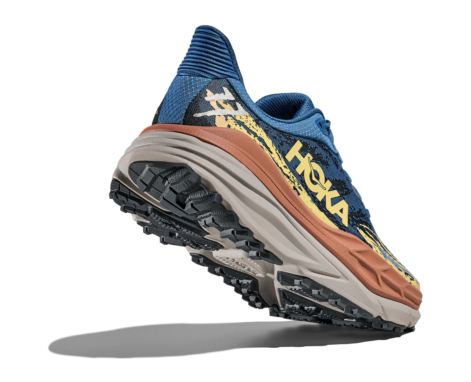 herrmodell. Hybridsko för alla underlag. En av Hokas stabilaste skor med pronationsstöd. En väldämpad sko som avlastar rygg och knä. Färgen här är blå