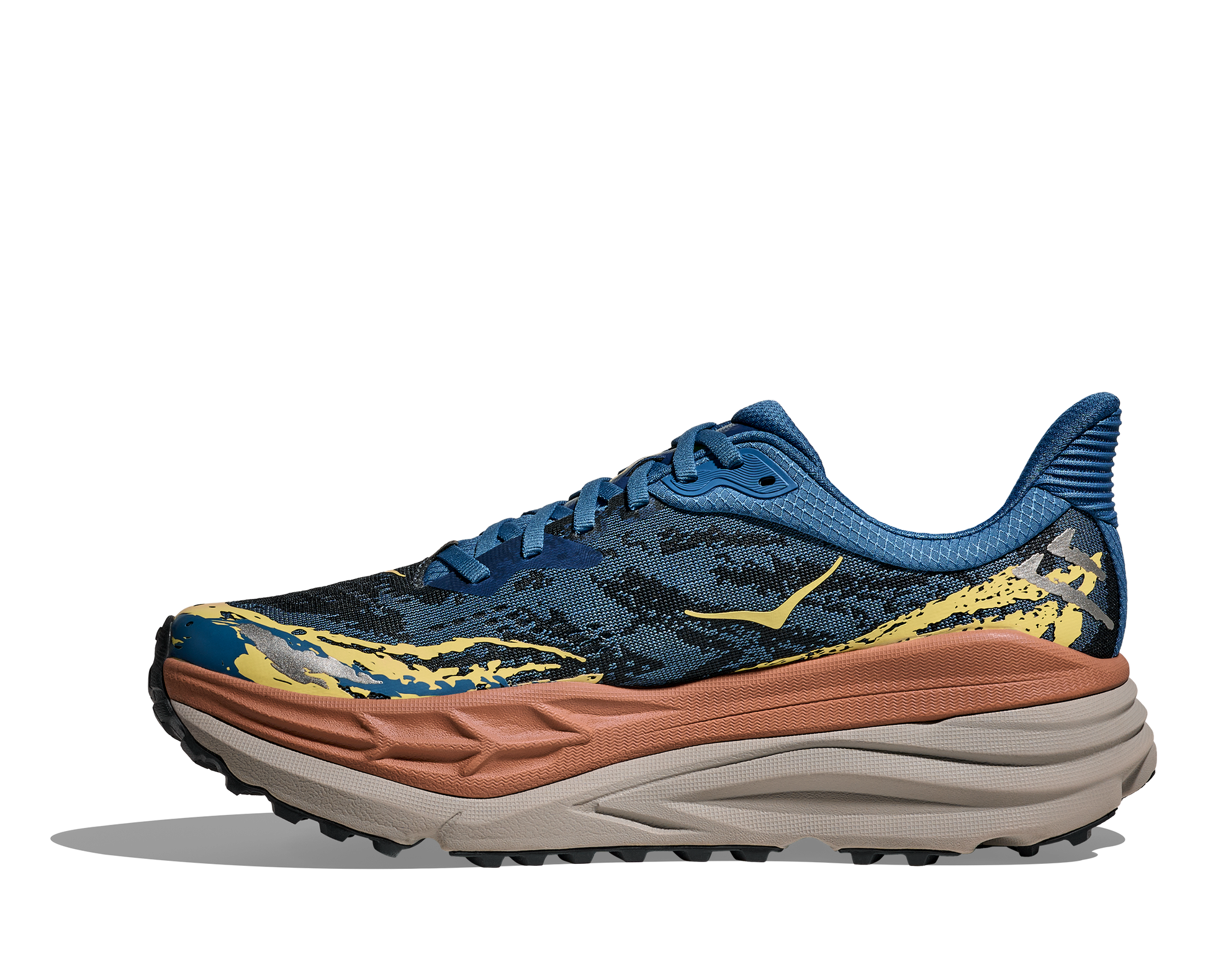 herrmodell. Hybridsko för alla underlag. En av Hokas stabilaste skor med pronationsstöd. En väldämpad sko som avlastar rygg och knä. Färgen här är blå