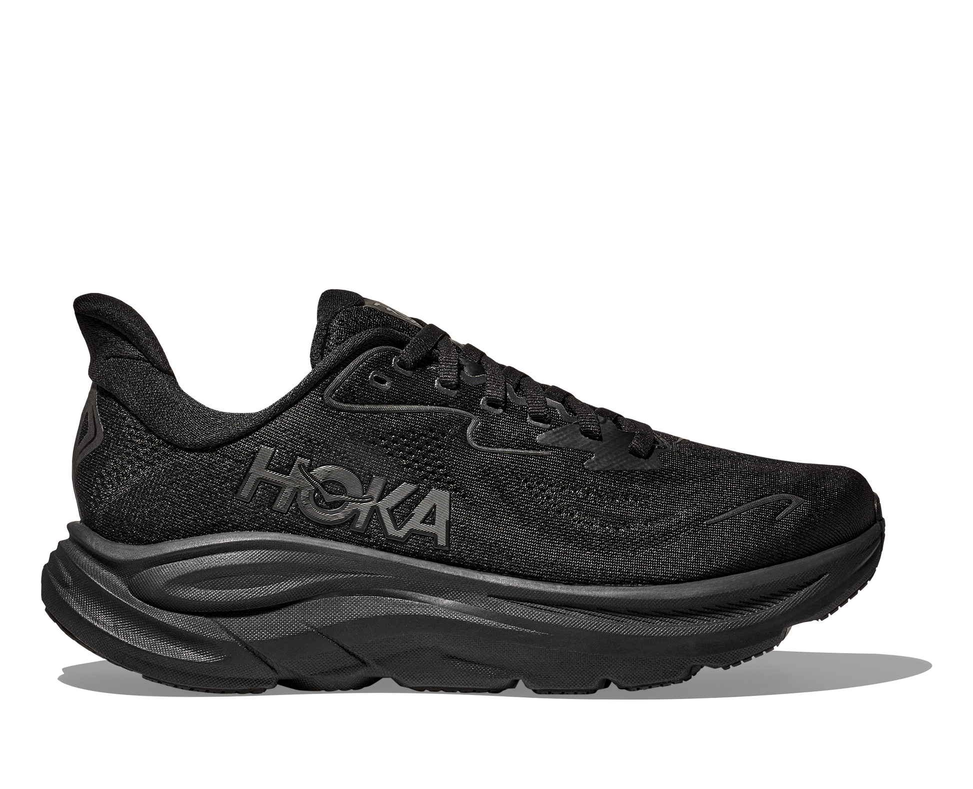 Hoka Clifton 10 Wide modell herr. Stilren svart.