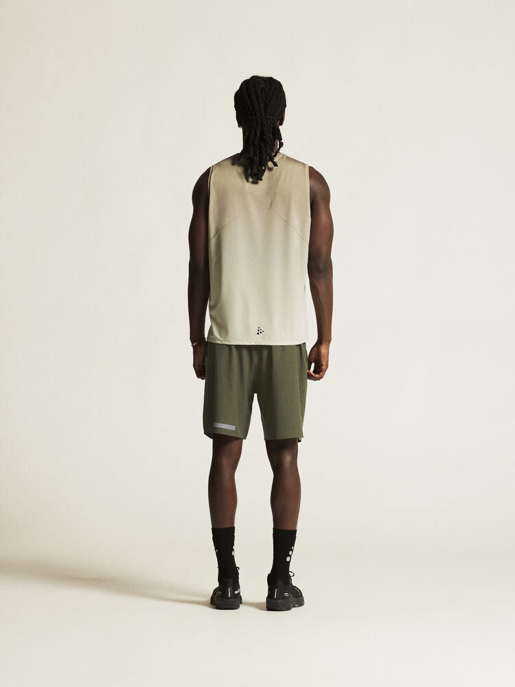 Craft PRO Hypervent Long Shorts 2 M. Gröna löparshorts för herr. Avslappnad passform