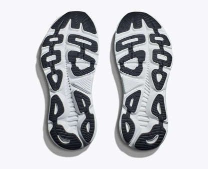 Hoka M Gaviota 5. Stabil och mycket dämpad springsko i herrmodell. Grå toner i färg med vita och blåa detaljer. Hos Hoka specialisterna i Sverige.