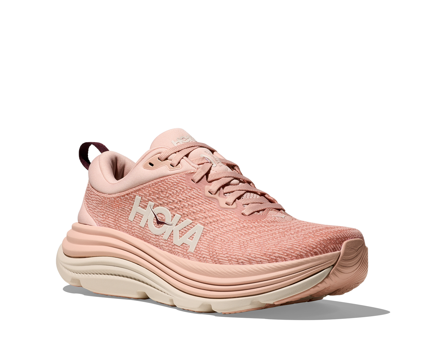  skomodell till dam. Denna modell är rymlig i passformen jämfört med andra Hoka skor. Här har ni Hokas stabilaste sko med pronationsstöd. Här går färgen i rosa och beiga nyanser. Perfekt för löpningen eller arbetspasset där du behöver mycket dämpning. 