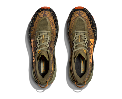 Hoka M Speedgoat 6 Wide - En terräng sko med god dämpning och utmärkt grep. Grön ochh Orange färg.