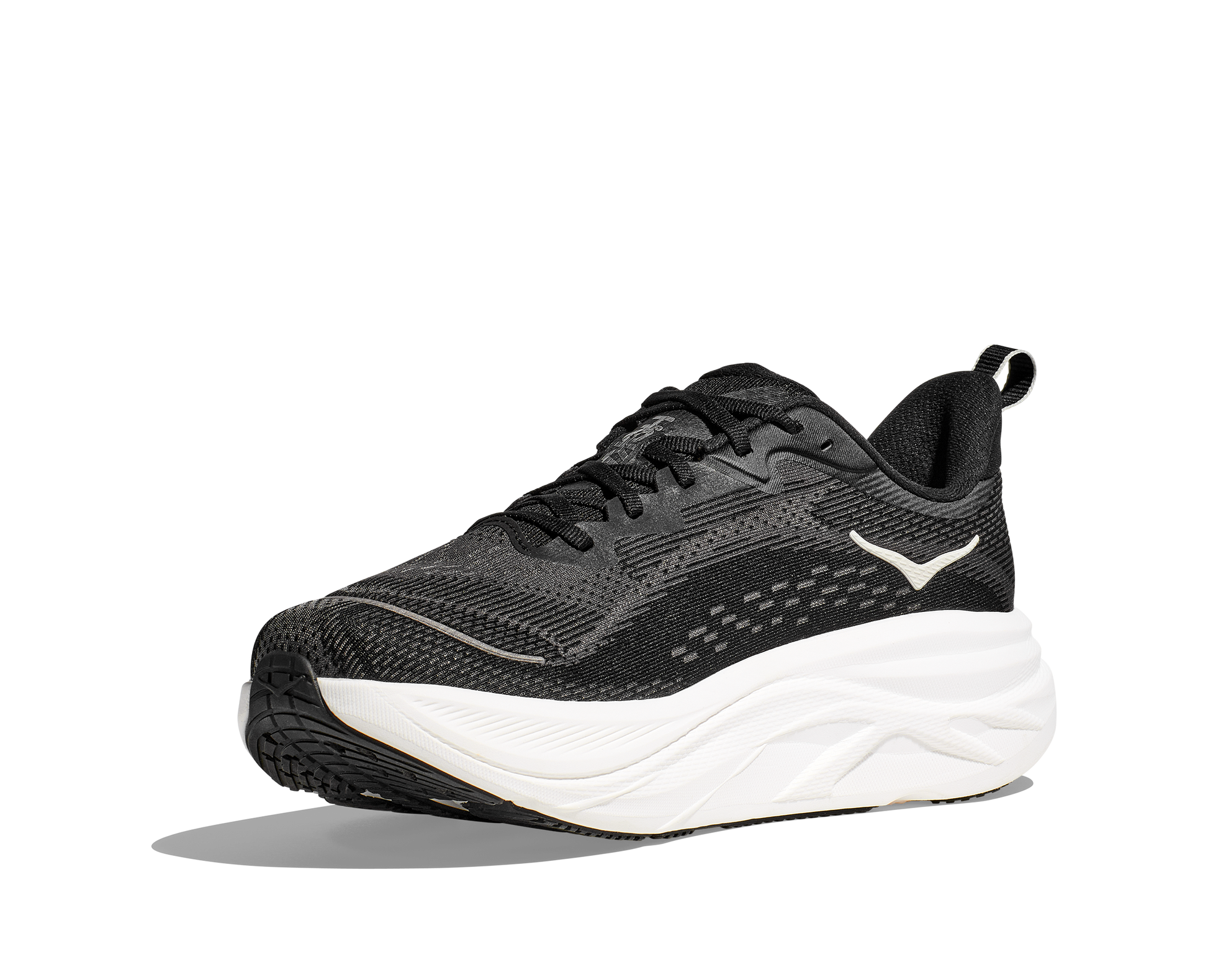 Hoka M Skyflow. Utmärkt sko för att lägga något lite extra på dagens runda! Svart och vit färg.