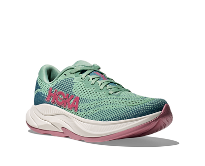  blå och vit färg med rosa detaljer. 