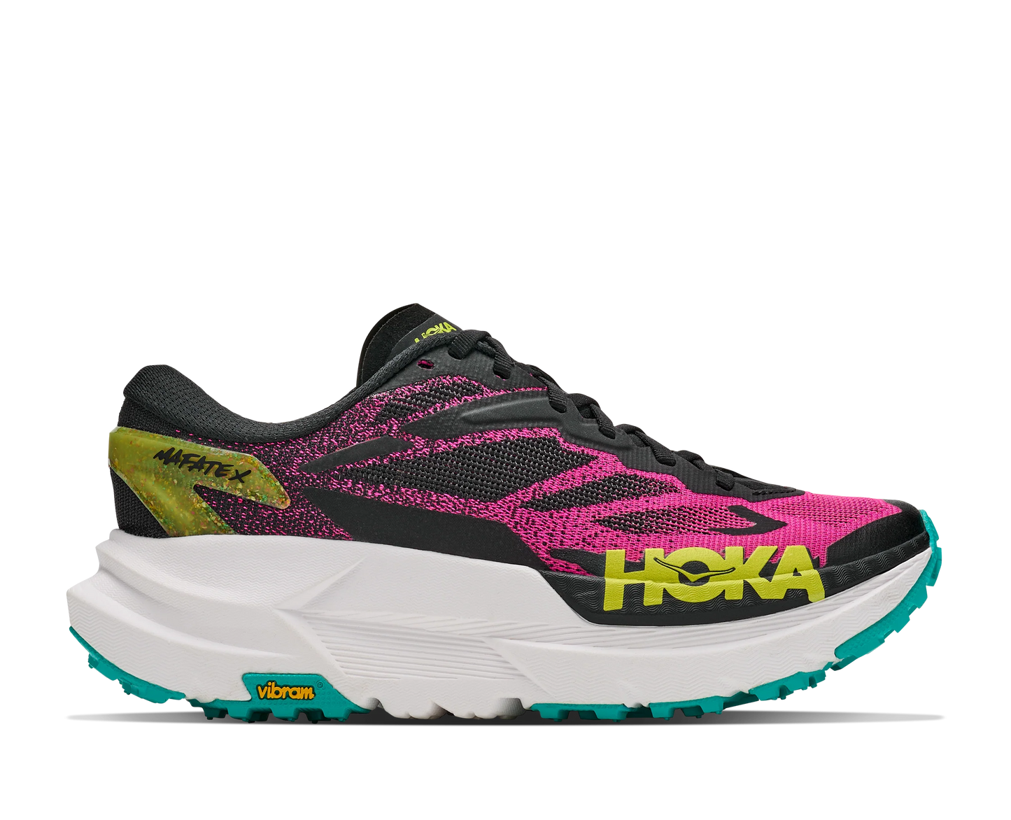 Hoka W Mafate X Black / Neon Dragonfruit