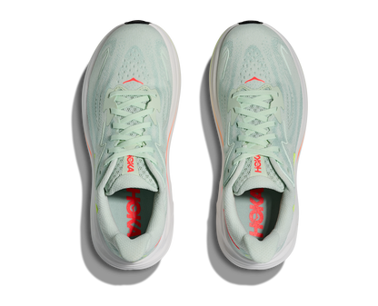Hoka W Clifton 10 Sea Glass / Neon Flame