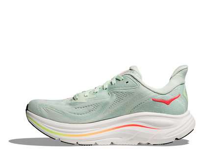 Hoka W Clifton 10 Sea Glass / Neon Flame