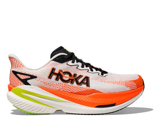 Hoka M Mach X 3 White / Neon Tangerine