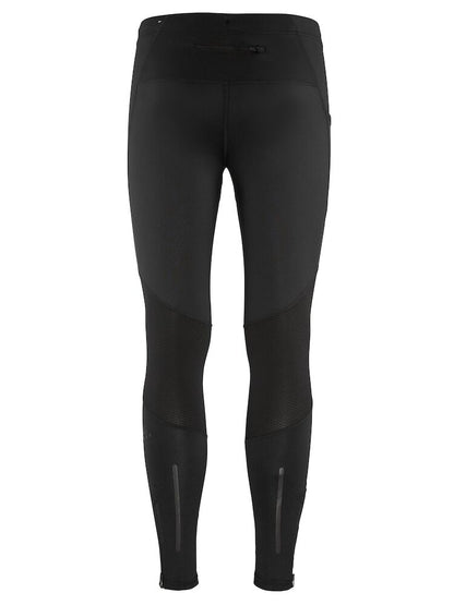 Craft ADV Essence Zip Tights. Svarta tights med elastiskt resår samt dragsko i midjan. Stor mobilficka höger ben. Ficka med dragkedja baktill. Dragkedja vid benslut. Reflekterande print baktill.