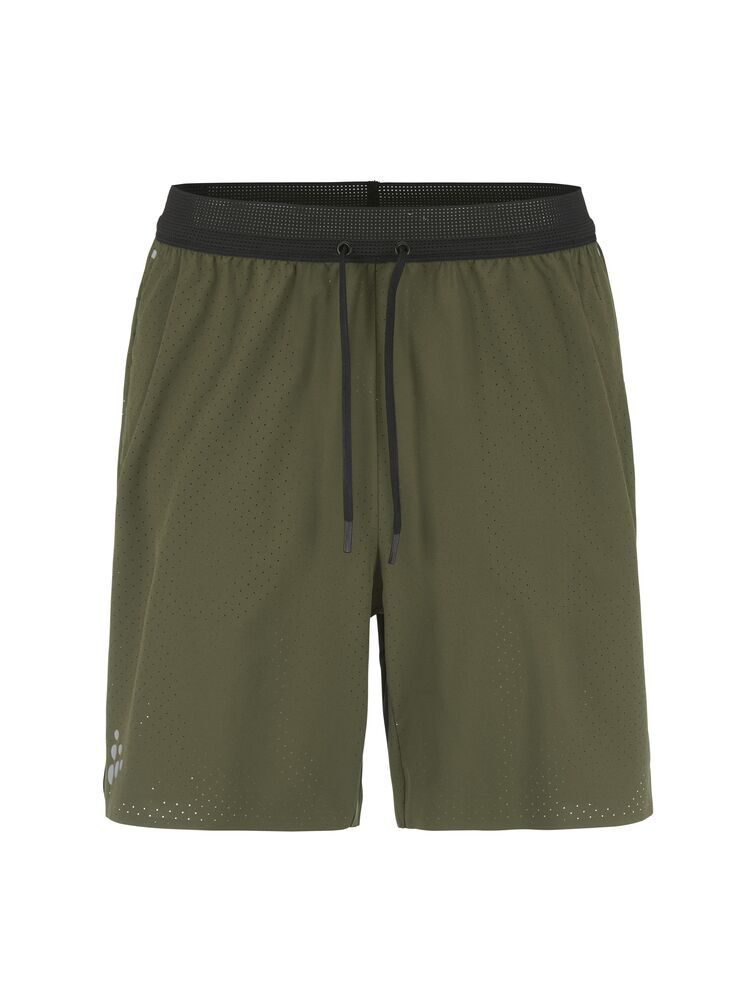 Craft PRO Hypervent Long Shorts 2 M. Gröna löparshorts för herr. Avslappnad passform