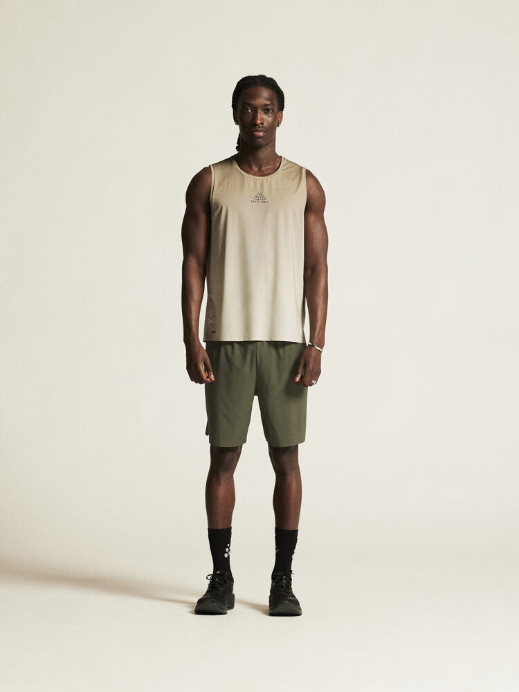 Craft PRO Hypervent Long Shorts 2 M. Gröna löparshorts för herr. Avslappnad passform