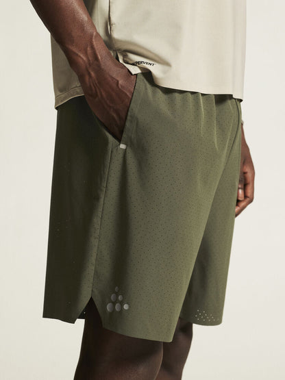 Craft PRO Hypervent Long Shorts 2 M. Gröna löparshorts för herr. Avslappnad passform