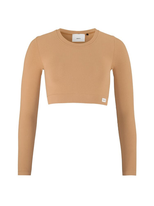 Craft Collective Rib Cropped LS Top W.  Långärmad topp med kort