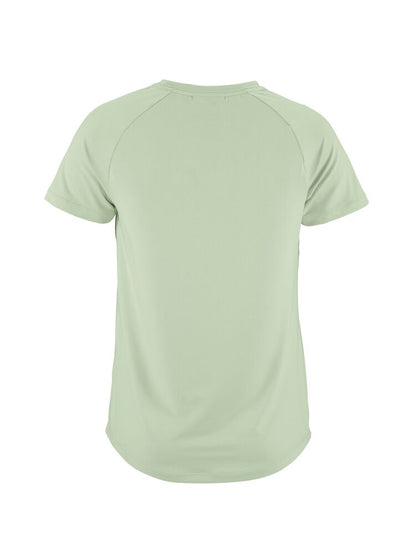 Craft Collective SS Tee W. Tränings-t-shirt med stilren design för dam. Raglanärmar och rundad nederkant för en feminin siluett. Här i ljusgrön nyans.