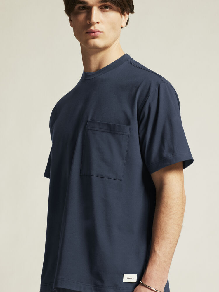 Craft Collective Relaxed SS Tee M. Marinblå
