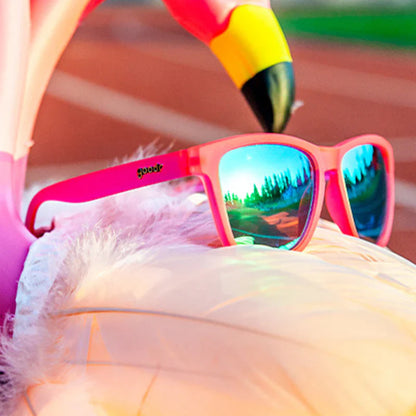 goodr Flamingos on a booze cruise