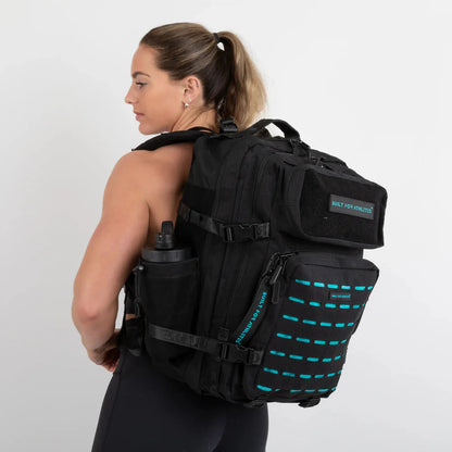 Built For Athletes Large Black & Aqua 45L Hero 3.0 Backpack