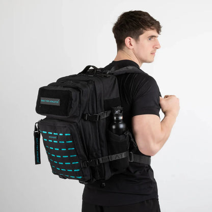 Built For Athletes Large Black & Aqua 45L Hero 3.0 Backpack