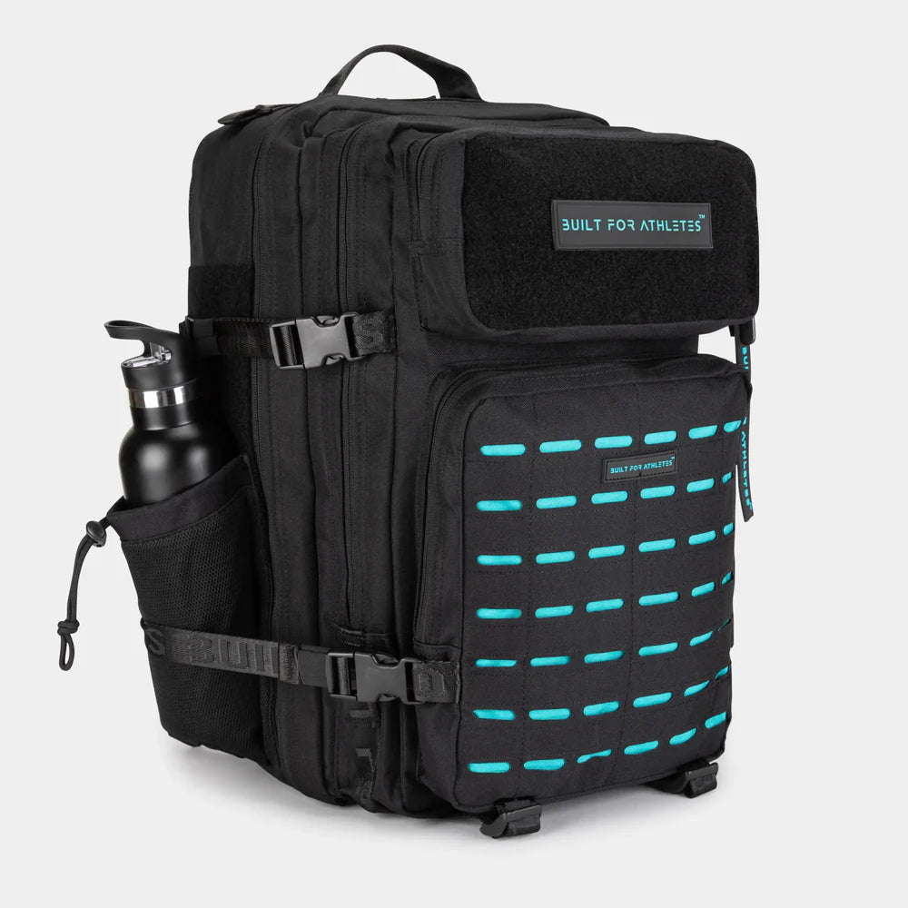 Built For Athletes Large Black & Aqua 45L Hero 3.0 Backpack