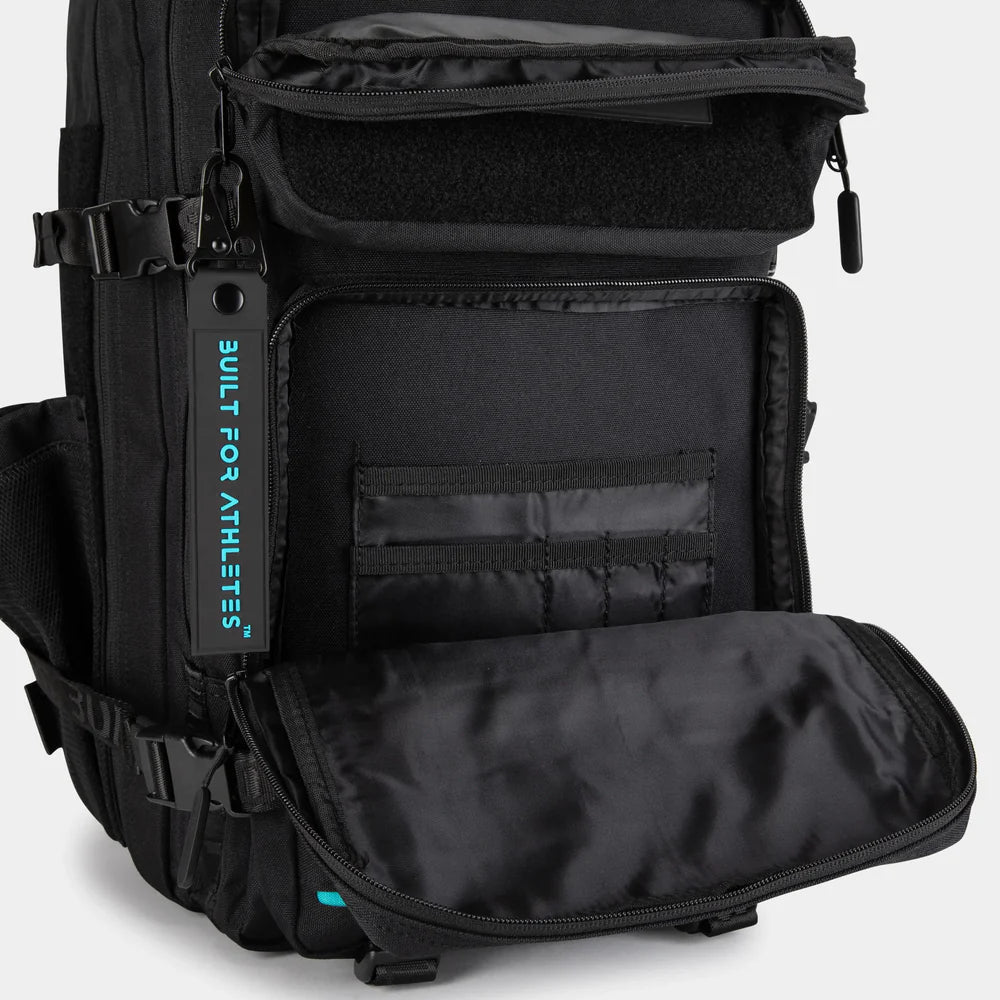 Built For Athletes Large Black & Aqua 45L Hero 3.0 Backpack
