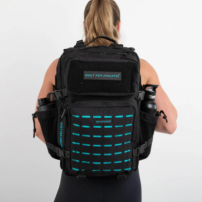 Built For Athletes Large Black & Aqua 45L Hero 3.0 Backpack