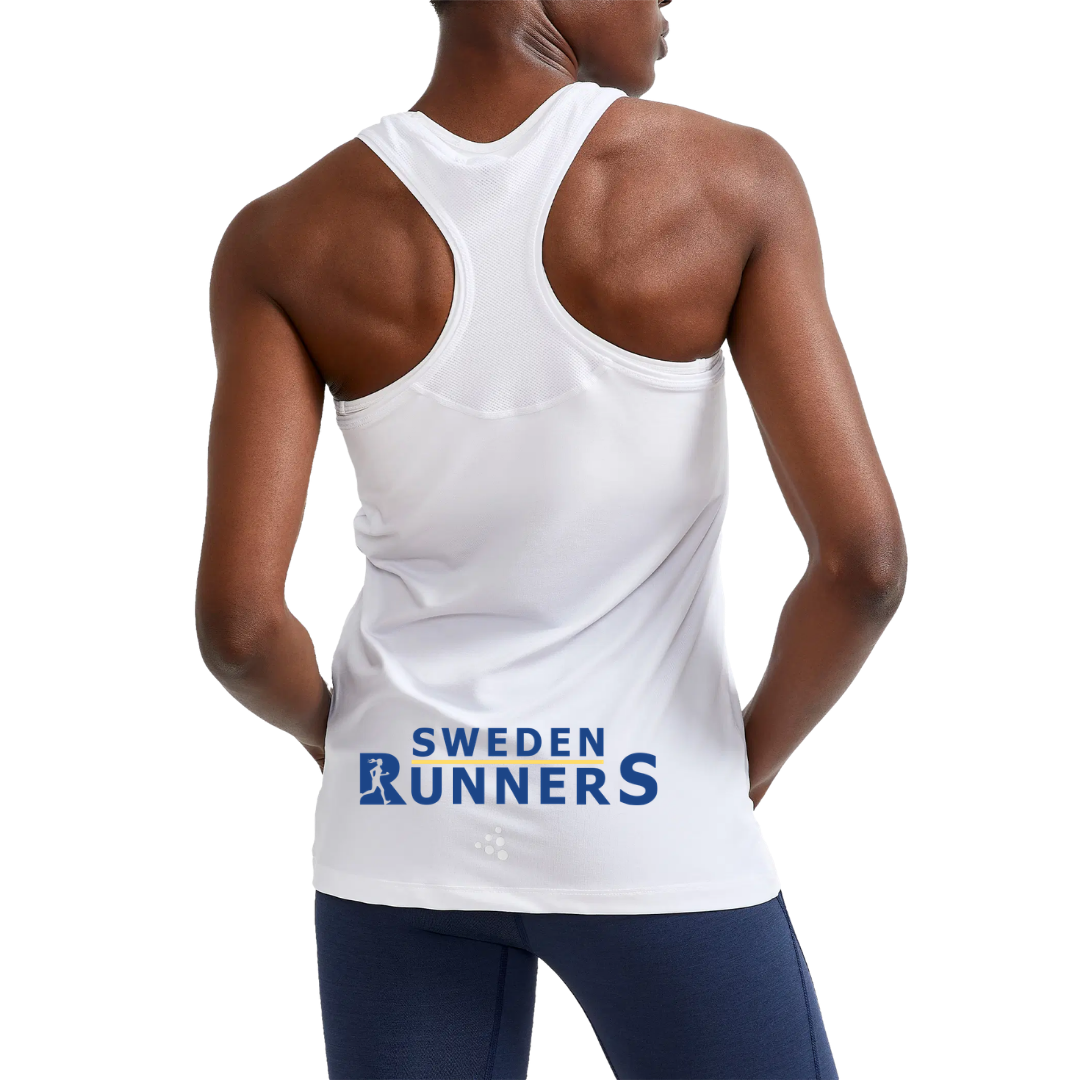 Sweden Runners White Singlet Women