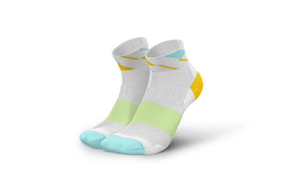 Incylence Ultralight Angles Short Mint Yellow. Ultratunn strumpa för träning och bäst till löpning. Vit med gul