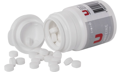 Umara U Caffeine tabletter. Koffeintabletter som ger 50mg per tablett. Burken innehåller 100st tabletter.