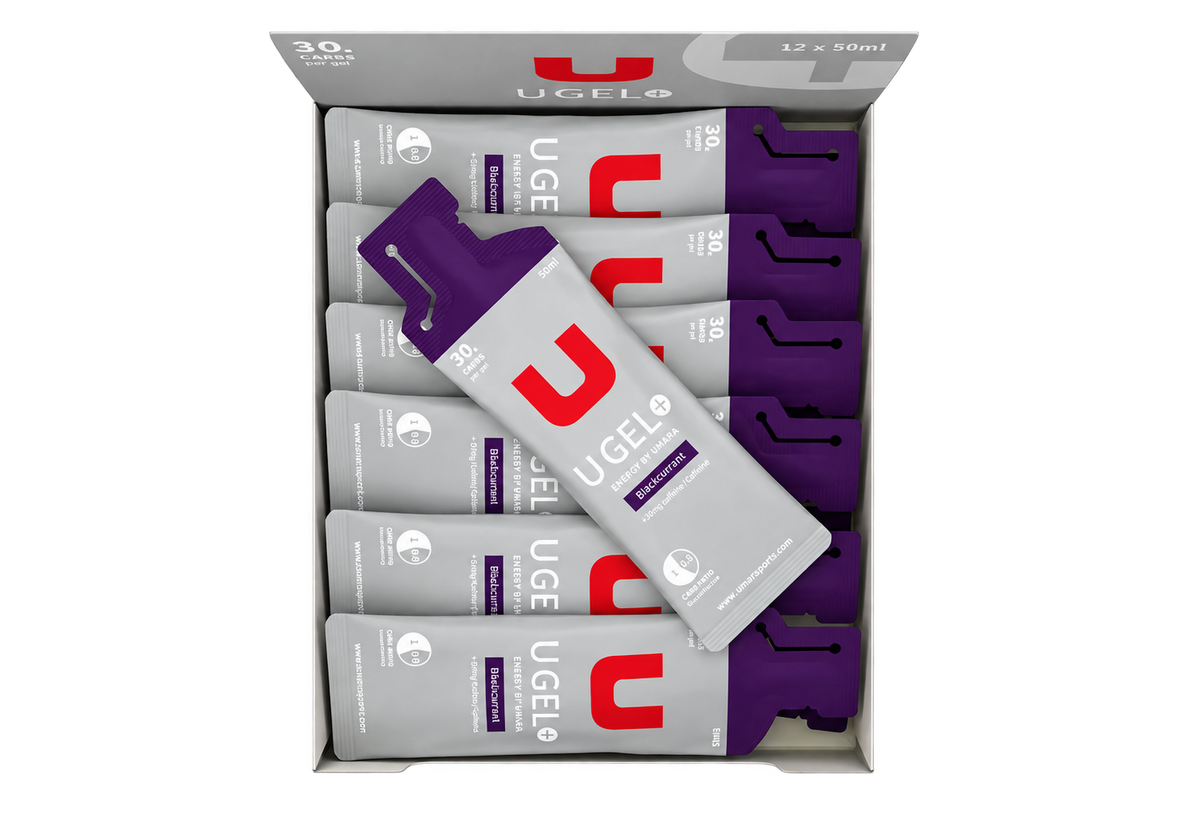 UMARA U GEL Svartvinbär + koffein 12 x 30g carb
